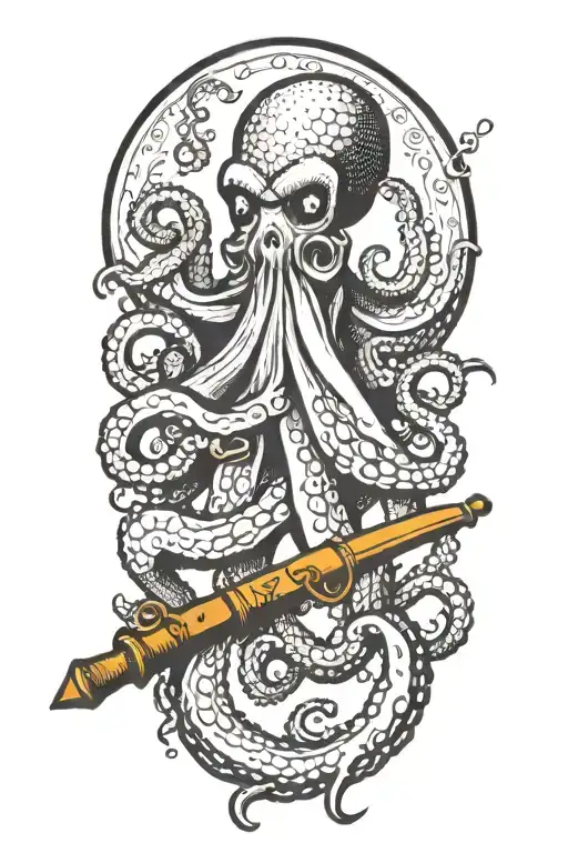 Octopus With Cutlass And Musket