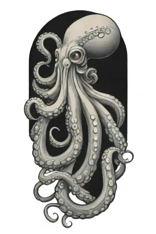 Octopus With Tentacles Wrapped Loosely