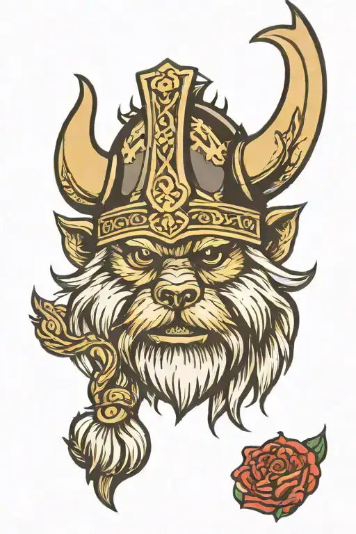 Viking Teddy Bear Head