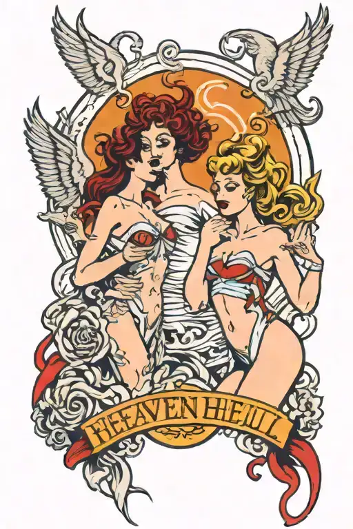 Two Women Heaven And Hell