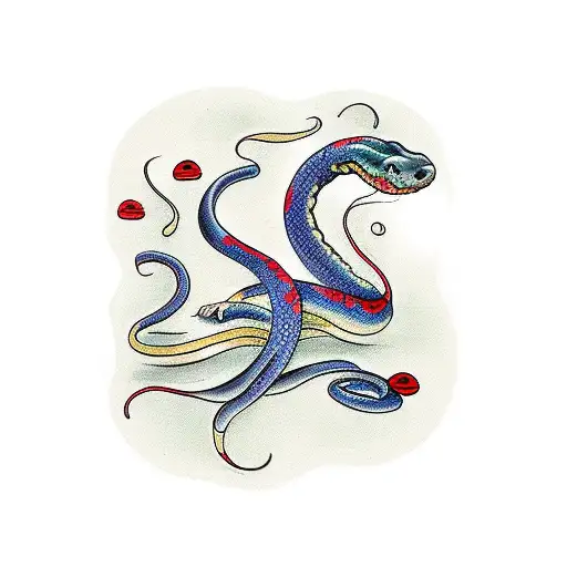 Long Snake With Treasure Box