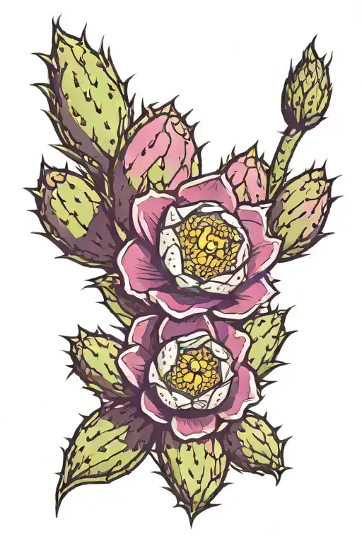 Purple Prickly Pear Cactus