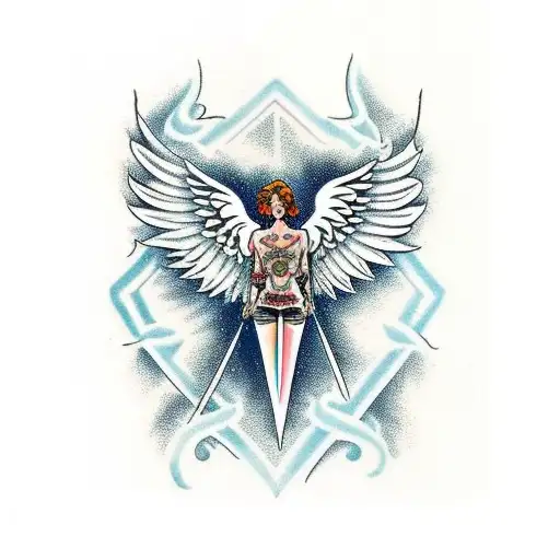 Espada Con Alas De Angel