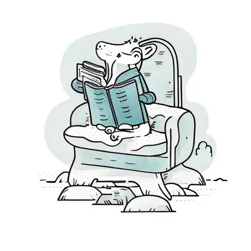 A Serene Scene Of A Cardigan-clad Figure Reading A Book By A Tranquil Lake