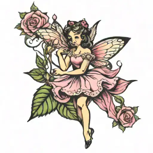 Fairy In Pink Dress