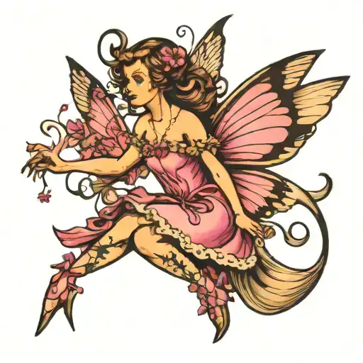 Fairy In Pink Dress