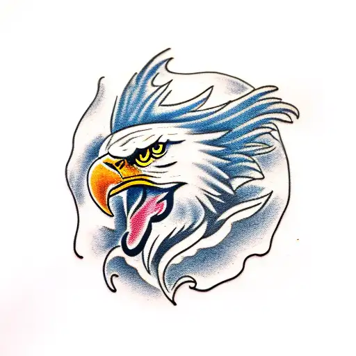 Eagle Fighting A Lion