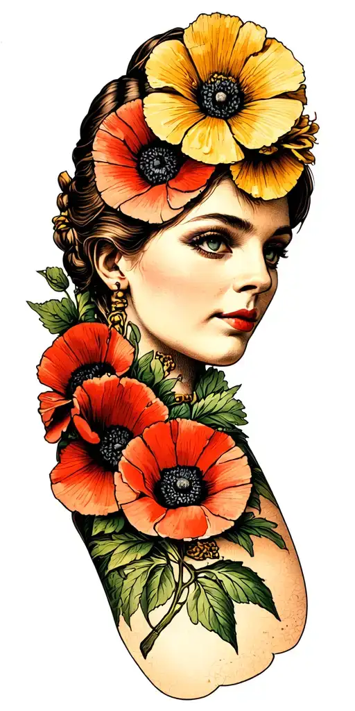 Poppies & Honeycomb Sleeve & Soldier