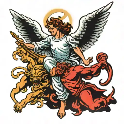 Angel Fighting Demon