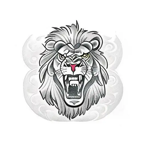 Gladiator Fighting A Lion