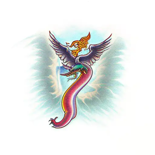 Phoenix Fighting Serpant