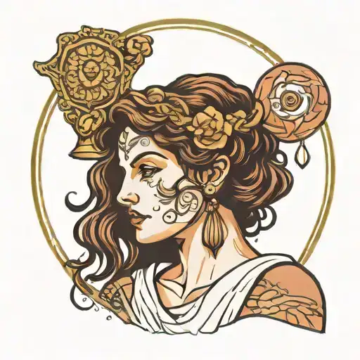 A Female Version Of The Greek God Atlas Wearing A Toga That References Mental Health