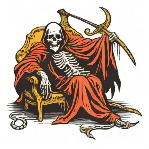 Grim Reaper Committing Suicide Attempt