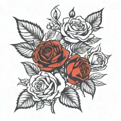 Rose And Rowan Tree Growing