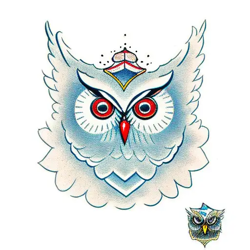 Wise Owl Head With No Background