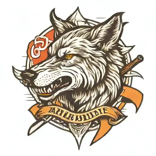 Wolf With Axes