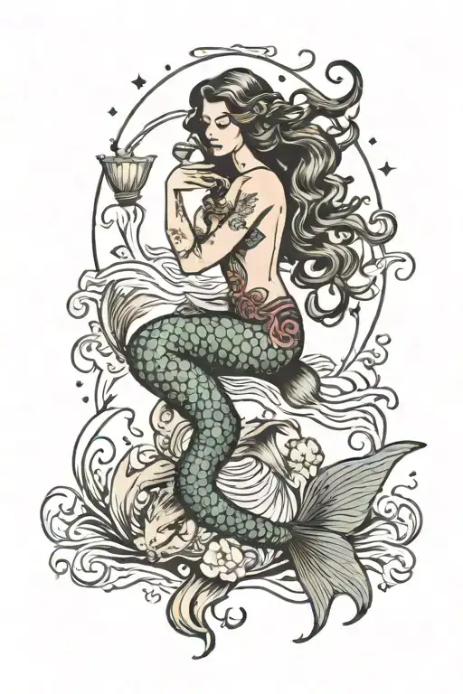 Mermaid Tarot Card