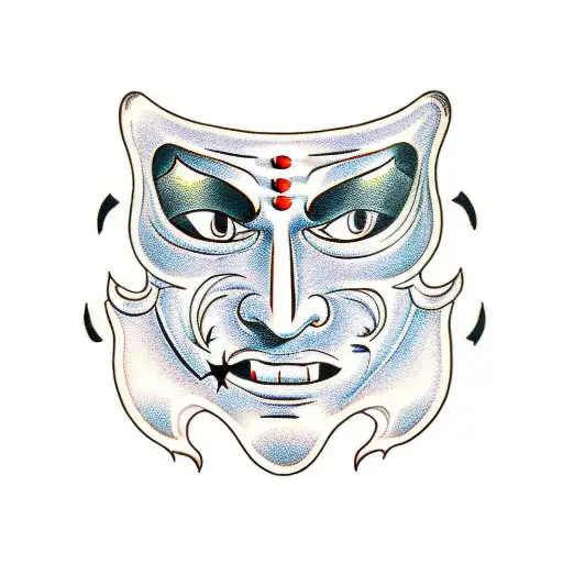 Comedy Tragedy Masks And Moon