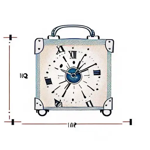 A Time-traveling Suitcase With Clock Hands As Handles