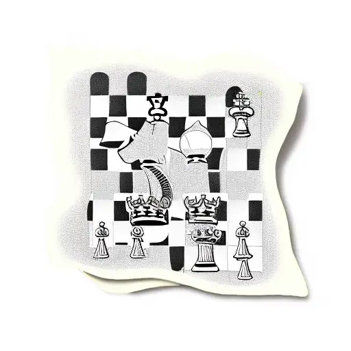 A Chessboard With Each Square Representing A Different Piece Of Chess