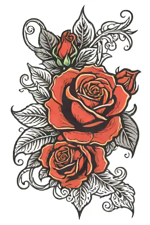 Rose And Blood Drops