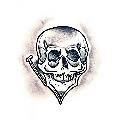 Skull And Knife