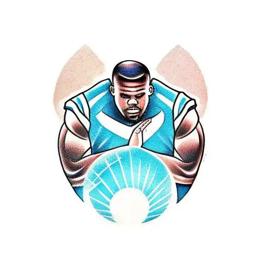 A Football Player Kneeling In Prayer With A Sunset Over The Ocean In The Background