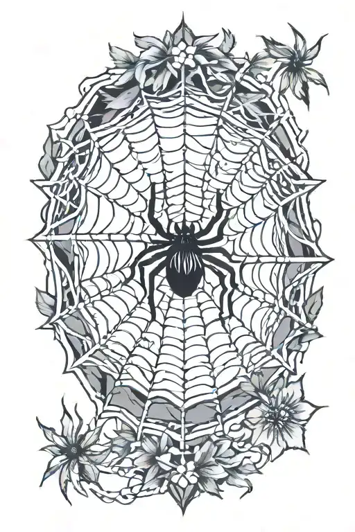 Spider Web And Spider