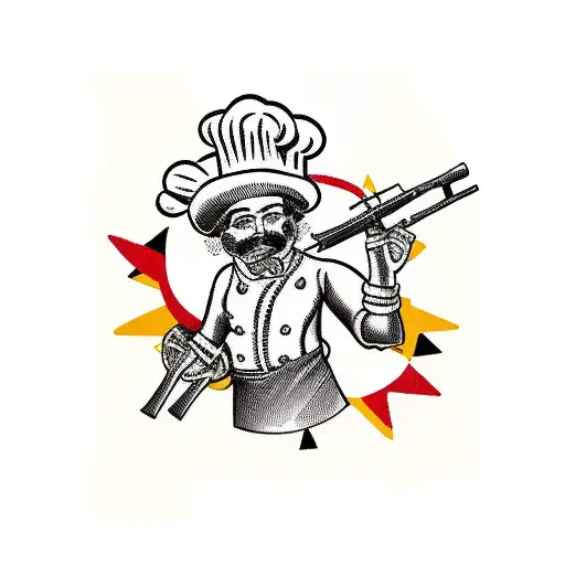 Pizza Chef With Rifle