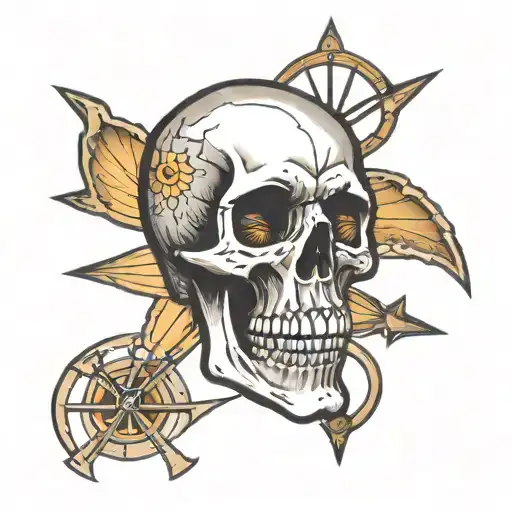 Skull And Radiation Symbol