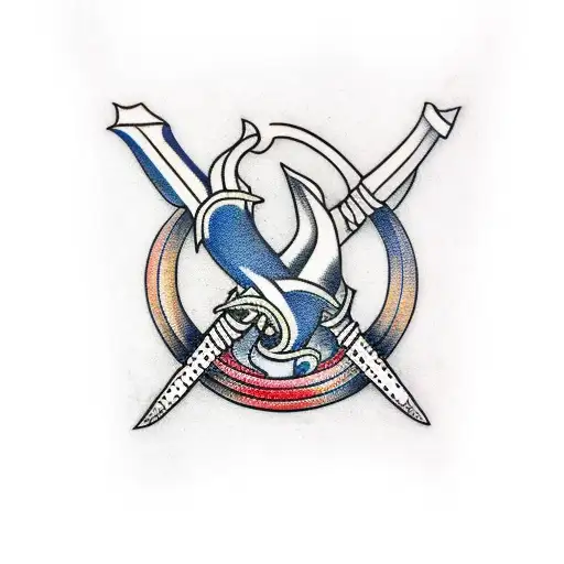 Norse Hammer With Sea Serpent