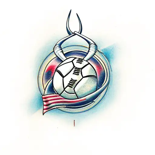 A Football With Taurus Horns