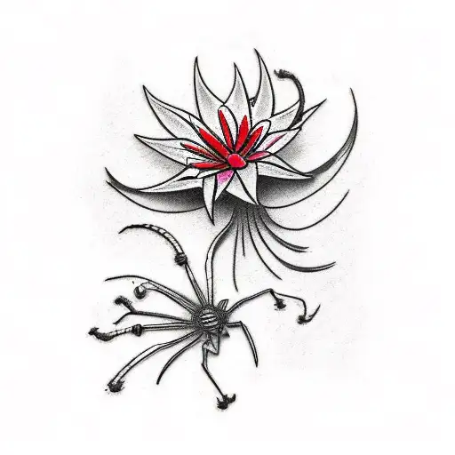 Incorporate A Spider Lily Flower Into A Tokyo Ghoul-themed