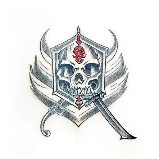 A Sketch-style Tattoo Of A Sword