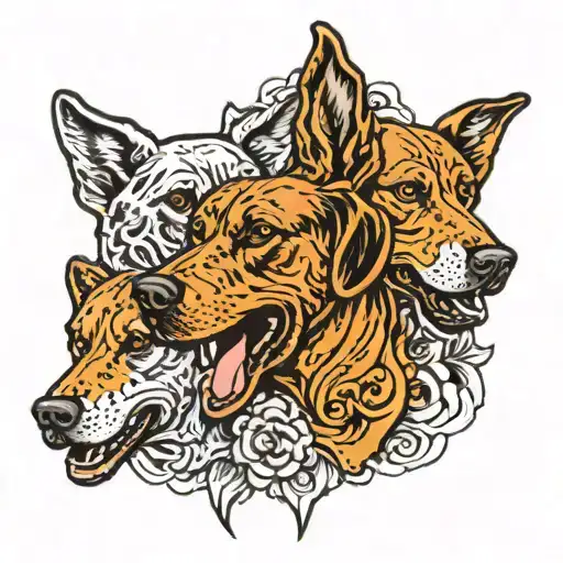 Dog With Three Heads