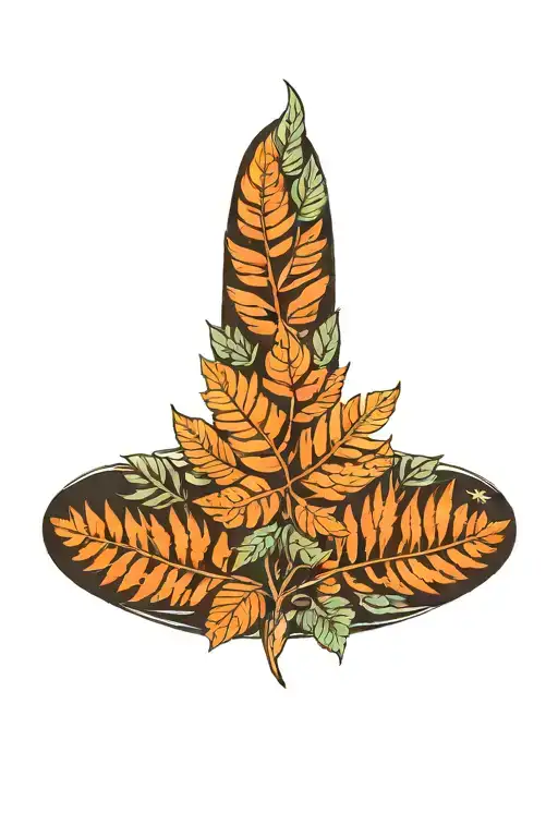 Circlet Made Of Leaves And Ferns