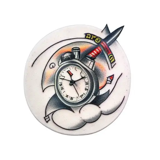 Kunai With An Old Clock