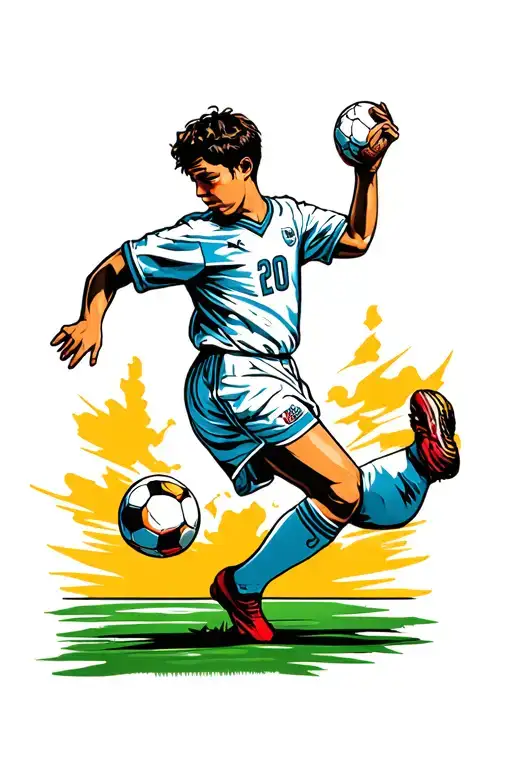 Soccer Player Kicking