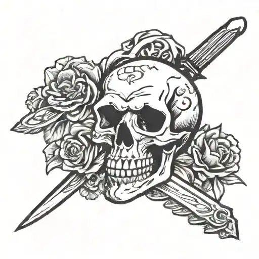 Skull With Knifes