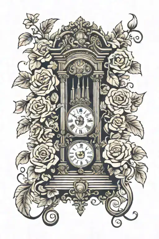 Grandfather Clock Growing Roots