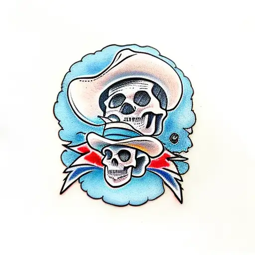 Skull With Cowboy Hat