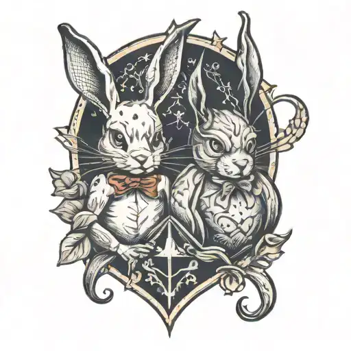 Rabbit And Bat Holding