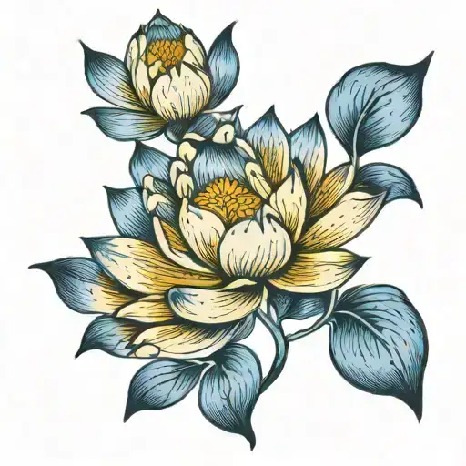 Blue Lotus Flower Blooming