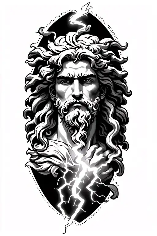 Give Me A Zeus Tattoos With Lightning