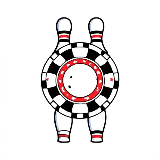 Poker Chip And Bowling Ball Transforming With The Arizona State Outline