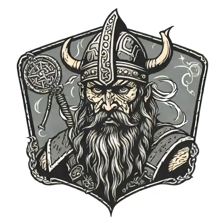 Viking Warrior With War Paint