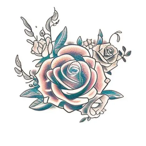 Broken Chain With Flowers