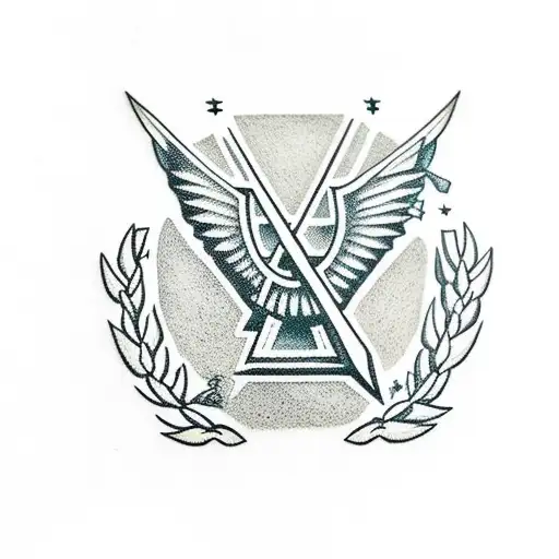 Thunderbolt Symbol Of Zeus In The Background Of The Image