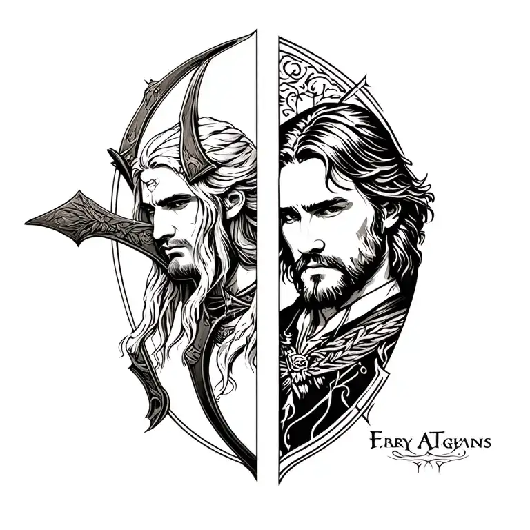 Legolas Bow And Aragorn's