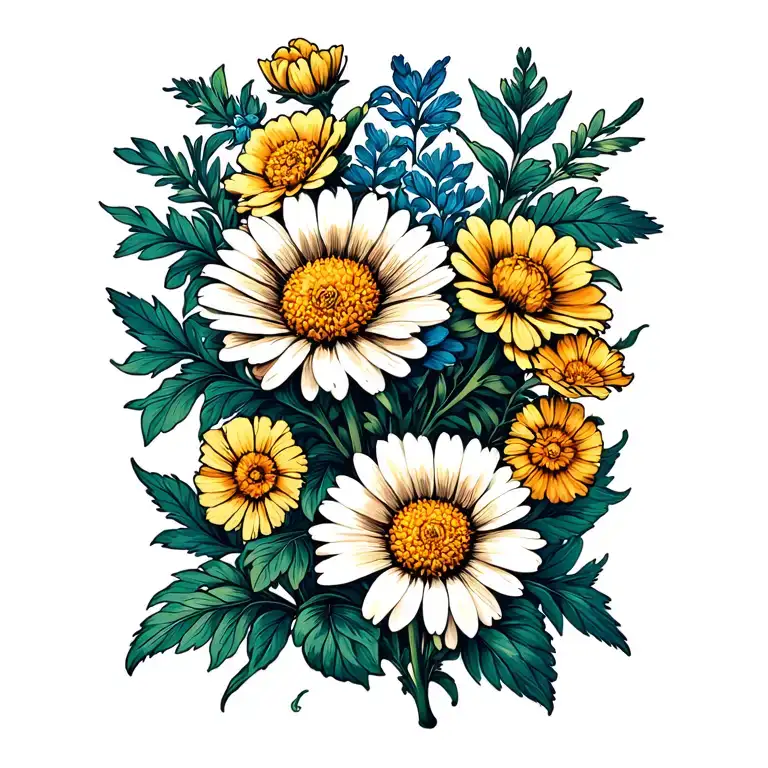 Chrysanthemum Carnation Daisy Marigold Flowers